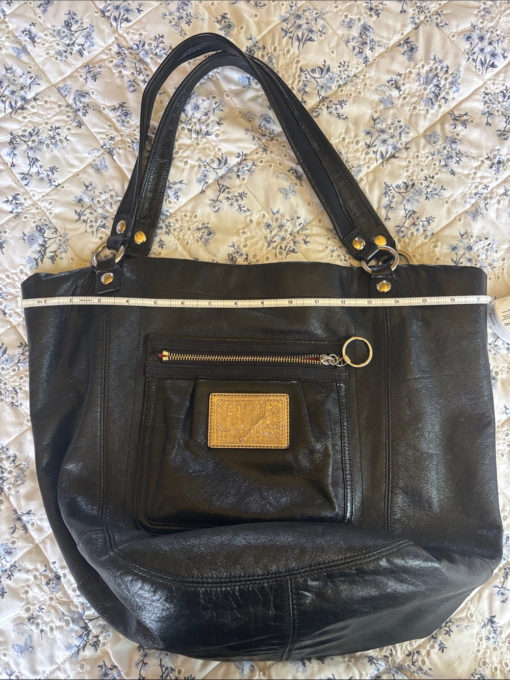 Black Leather COACH Shoulder Hobo Bag - Picture 8 of 10